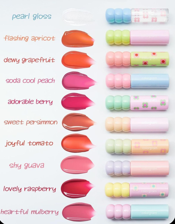 Image of COLORGRAM Fruity Glass Tint Lip Gloss
